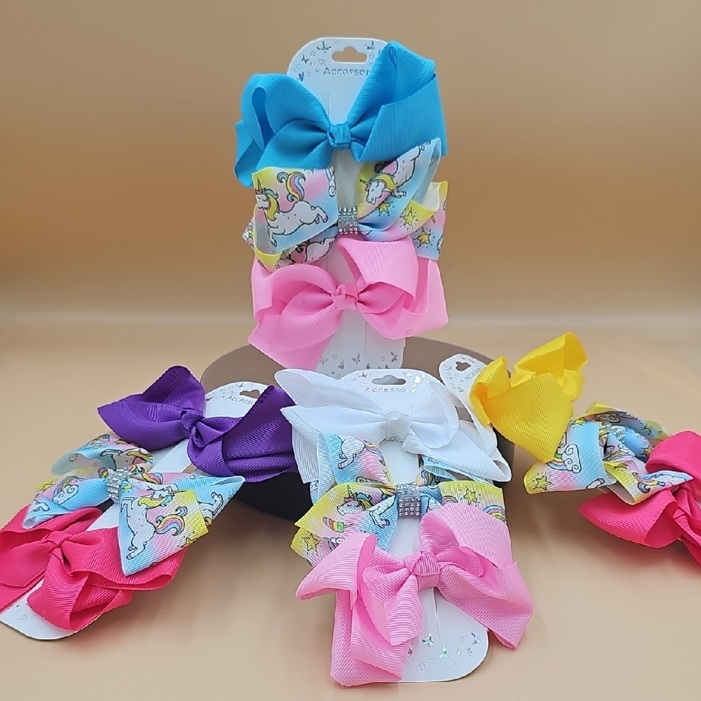Colorful Hair Bow Set for Girls